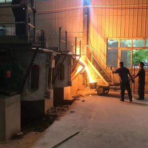 100kg Tilting Induction Melting Furnace for Aluminum Scraps