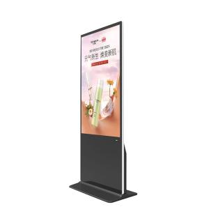 Indoor Vertical Digital Signage Touch Display Totem Equipped With 8 Array Mic 4K