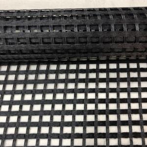 Black Ground Stabilisation Mesh Fiberglass Geogrid for Cement Pavement