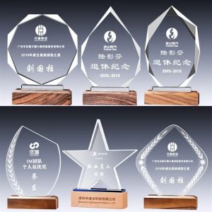 China Honor Of Crystal Sports Customized Wholesale Champion Second Third Place Award Crystal Trophy on sale
