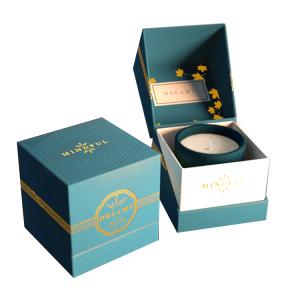 Recycled Materials Gift Candle Packaging Box Custom Printed Handmade