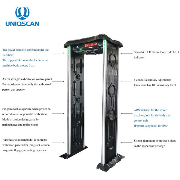 LED Alarm IP65 100 Sensitivity Arched Metal Detector