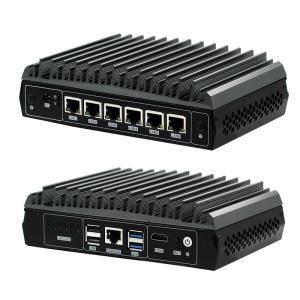 China 4th Gen 6 Gigabit LAN Firewall Mini Pc Haswell-U I3-4010U I5-4200U I7-4200U PFsense Soft Router on sale