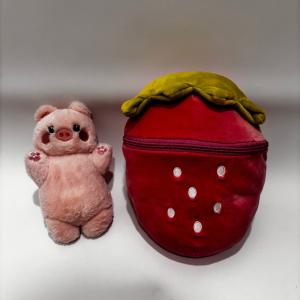 Customizable Cute Stuffed Plush Toys With Zippers Strawberry-shaped Little pig