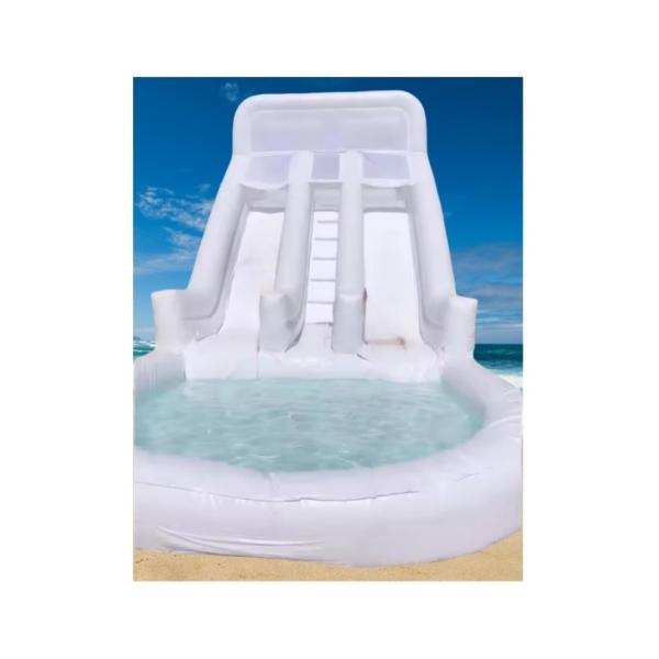 Shopping Center Must-Have Luxury White Inflatable Bouncy Slide for Community