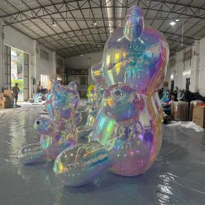 Custom Airtight Inflatable Iridescent Mirror Bear Cartoon Model Inflatable