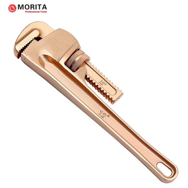 Quality Non-sparking tools pipe wrench Beryllium Bronze or Aluminum Bronze 8", 10", 12“, 14", 18", 24", 36", 48" for sale