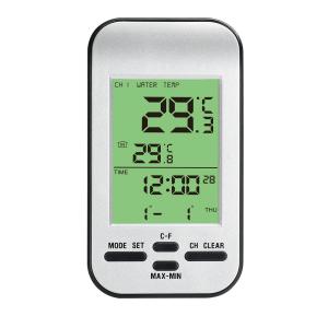 Solar Panel Charges Batteries Digital Water Temperature Monitoring Wireless