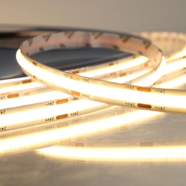 High Lumen 100lm Flexible COB LED Strip Light Warm White color