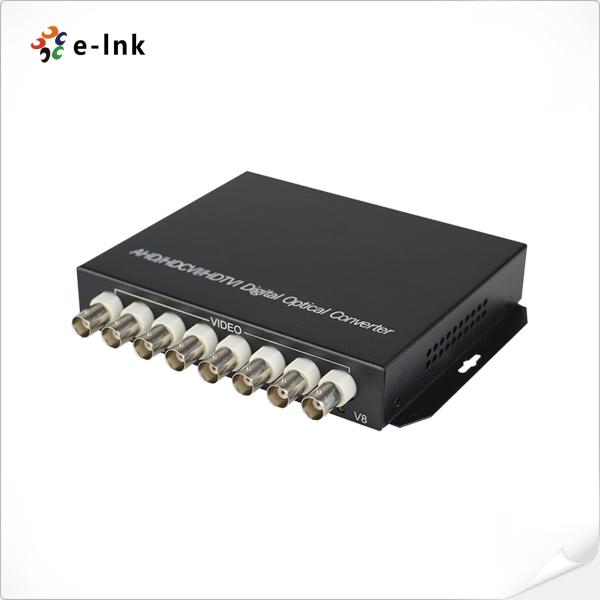 8 Channel HD Video over Optical Fiber Transmitter and Receiver with 10-bit