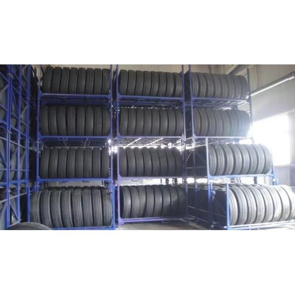 Industrial Warehouse Space Optimization Stackable Tire Racks with Adjustable Mobility