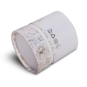 Eco Friendly Gold Stamping Paperboard Cylinder Packaging Boxes With Lid