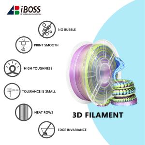 IBOSS High Toughness 3d printing filament silk tri-color yellow purple blue 1