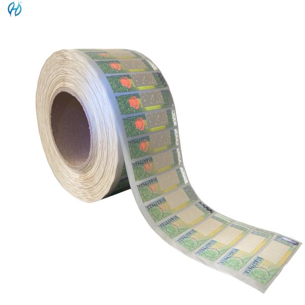 Custom Order Anti-counterfeiting Tobacco Tax Stamp with Holographic Hot Stamping