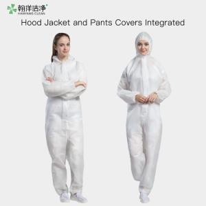 Radiation Sterilized SMS Nonwoven Cleanroom Suit GB 12014-2019 M-4XL