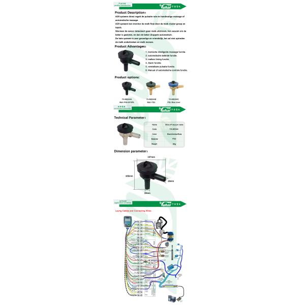 Cows Goats Milk Flow Sensor Snocking Stop Valve Milking Machine Spare Parts