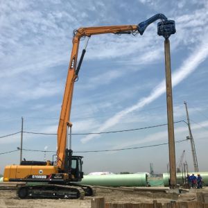 40~45 ton Excavator Mounted Wood Pile Driver Flexible Control