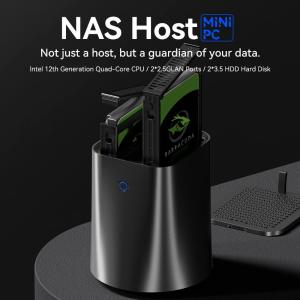 Intel N150 Dual Ethernet NAS Mini PC Router DDR4 32GB RAM Supports HD Display