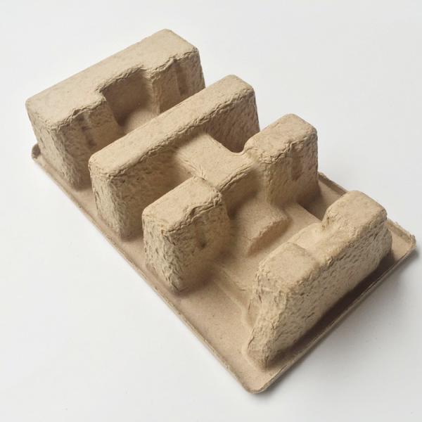 Antistatic Bamboo Moulded Pulp Tray Dry Press Biodegradable Paper Tray