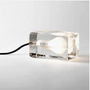 Nordic House Design Ice Table Lamp for Bedroom Children's Study Crystal Glass