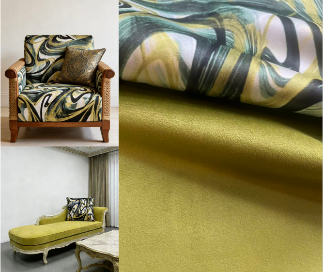250GSM abstract digital printing fabric for sofa