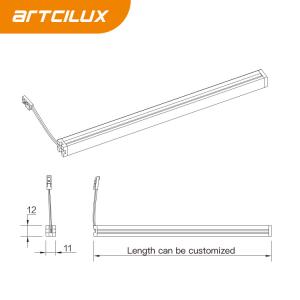 Surface Mounted LED Linear Light A2303 for Wardrobe Installation and Bending
