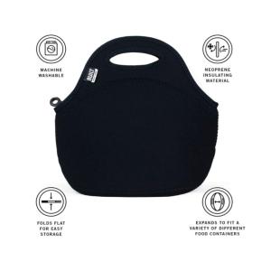 Gourmet Getaway Soft Neoprene Lunch Tote Bag Lightweight Insulated Reusable