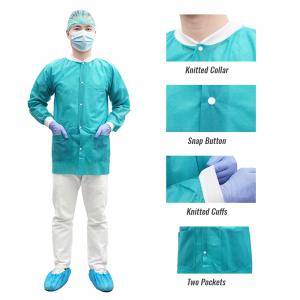 PP SMS Disposable Medical Lab Coat Sustainable For Men