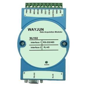 Quality WAYJUN Modbus RTU to TCP , RS232/485 to Ethernet Module,blue Support AUTO MDI / MDIX DIN35 for sale