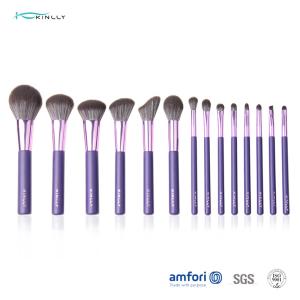 China Opp Bag Purple BSCI 14 Piece Makeup Brush Set on sale