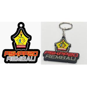 Flexible Unbreakable PVC Key Chain Synthetic Enamel PMS Embroidered