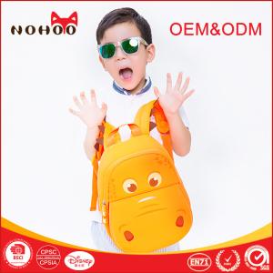 Softback green Baby Toddler Backpack Lovely Hippo Shape 31*27*11.5cm