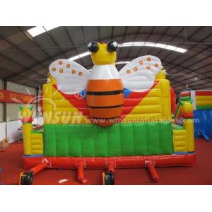 Industrious Bees Theme Inflatable Fun World , 0.9mm PVC Blow Up Playground