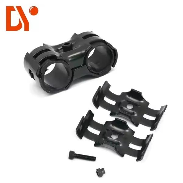 Good Quality Black Double Metal Joint For Lean Pipe Workbench