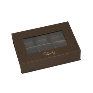 Customized Size 6 Lattices Empty Truffle Boxes With Inserts Handmade