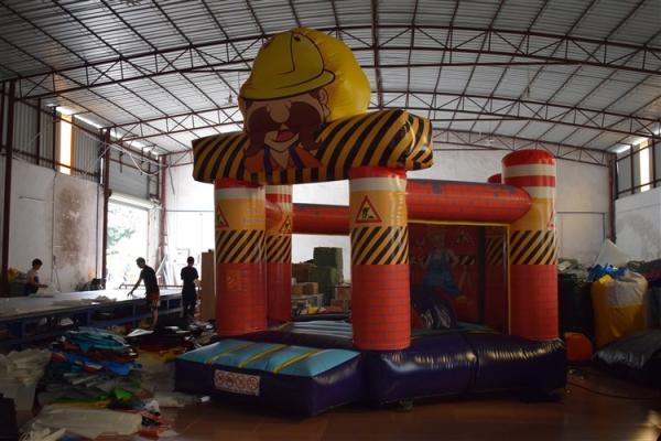 Quality Small Size 0.55mm PVC Tarpaulin Inflatable Jump House / Kids Jumping Castle for sale