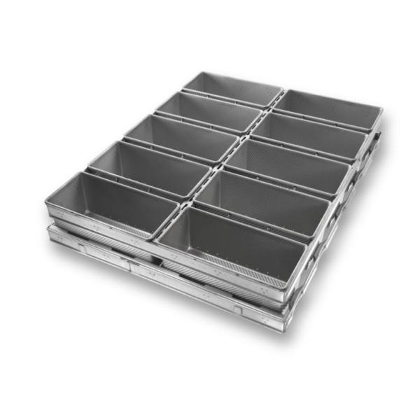 RK Bakeware China-Chicago Metallic 5 Straps Open Top Pullman Loaf Bread Pan