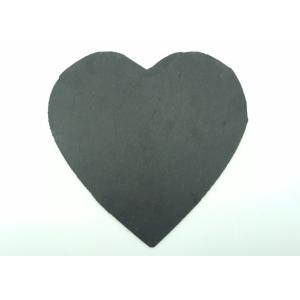 Natural Stone Placemats , Black Slate Plates Heart Shape With Pads