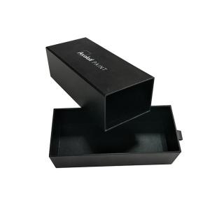 Black Lamination Paper Slide Box , Professional Printing Sliding Drawer Gift