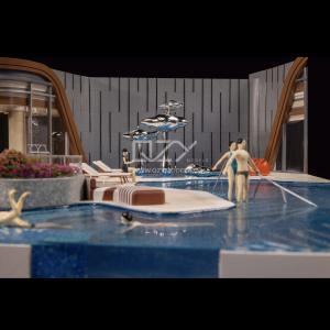 1/30 SHK Kai Tak Artwork Landscape Model Lightweight With None Mechanisim