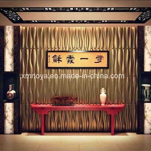 Interior Decoration 3D PVC Wall Panel with Textured Design and Acoustic Properties