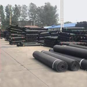 Black Polypropylene PP Biaxial Plastic Geogrid Mesh Roll for Soil Stabilization
