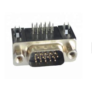Male Right Angle D Sub Connector HDR 15 Pin for RRU equipment and Electric tilt