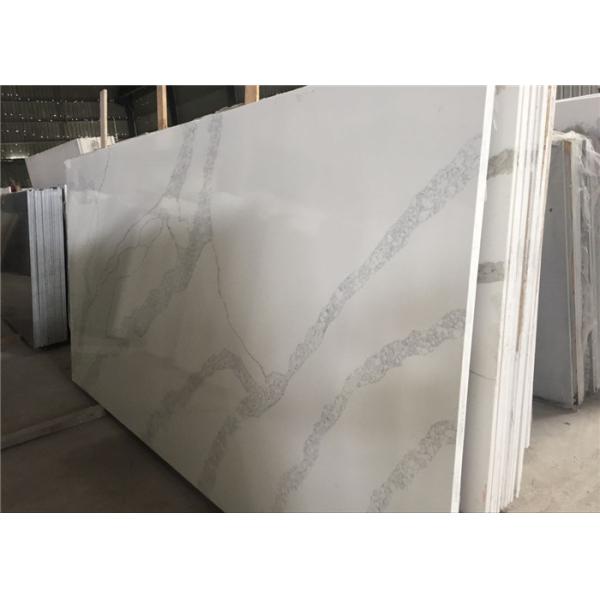 Luxury Kitchen Artificial Stone Calacatta White Quartz Countertop Slab