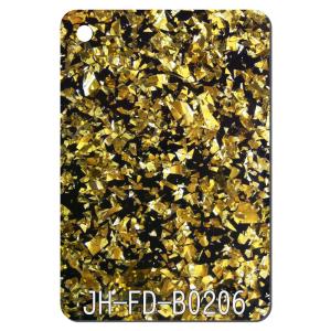 4ftx8ft Cut To Size Gold Black Chunk Glitter Acrylic Sheets Customized Perspex Board Decor
