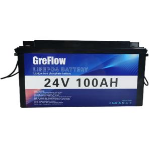 Smart BMS 24 Volt Lithium Iron Phosphate Deep Cycle Battery For Marine RV
