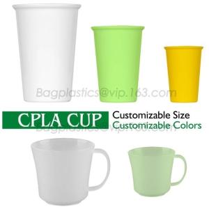 CPLA reusable cup and lid with injection molding, take out PLA degradable cups,