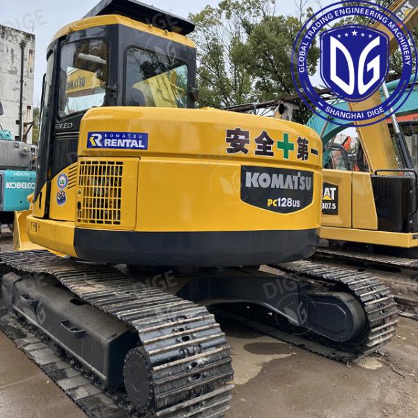 Advanced operating control system USED PC128US excavator , Reliable safety