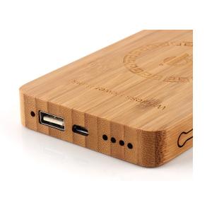 Bamboo Appearance Square Portable Charger With DC 5v/2a Input Current