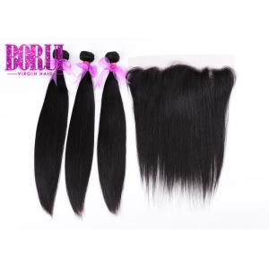 China Ear To Ear Malaysian Human Hair Straight Extension With Closure Frontal on sale